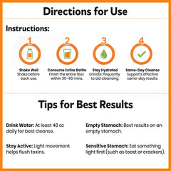 Herbal Clean Qcarbo16 orange wait 15 min cue signaling quick-use protocol