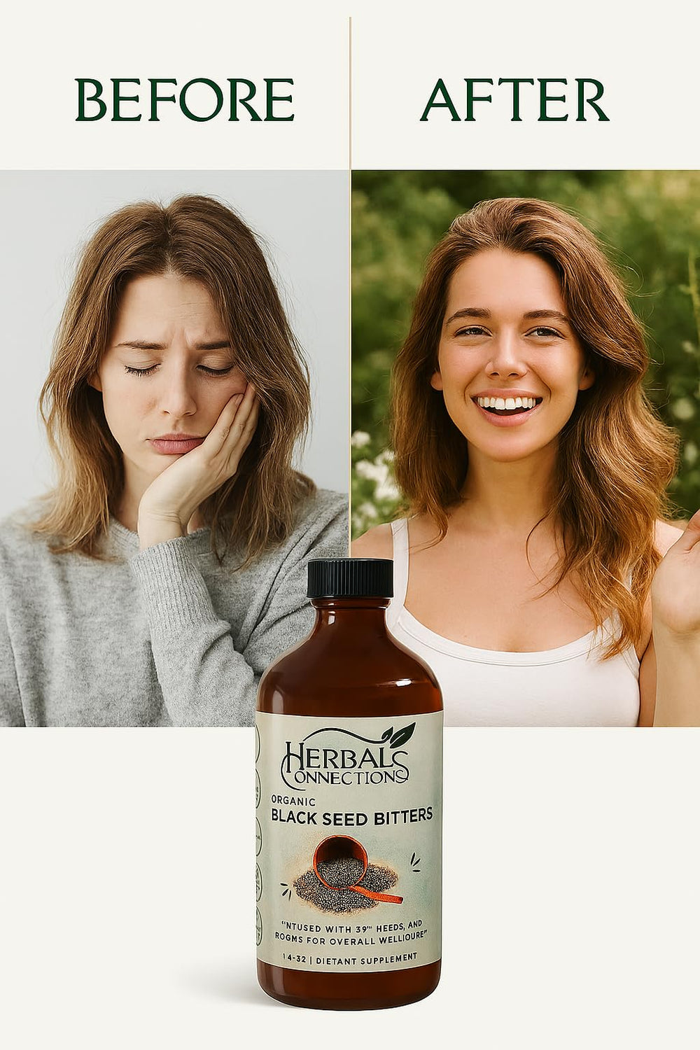 Herbal Connections label close-up emphasizes organic certification.