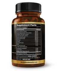 Close-up of Herbal Goodness capsules showing natural ingredients