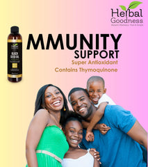 Herbal Goodness Black Seed Oil label highlights organic standards and thymoquinone-rich profile