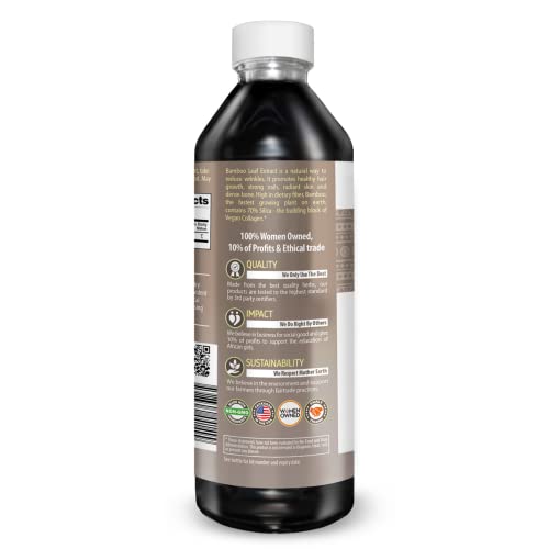 Herbal Goodness liquid silica drops landing in a glass