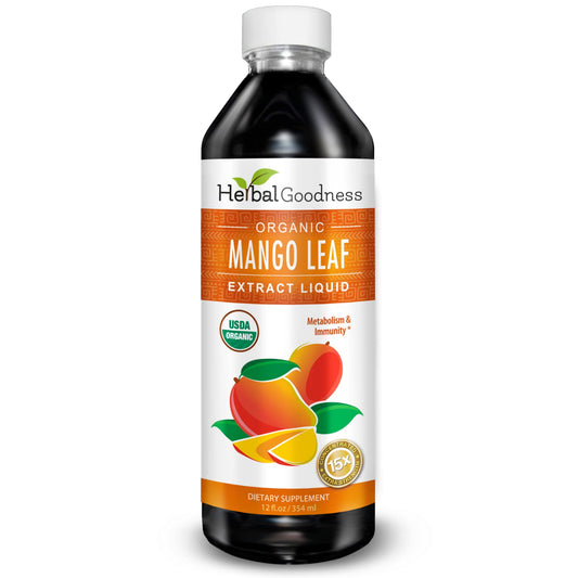 Herbal Goodness Mango Leaf Extract dropper ready for daily digestive use