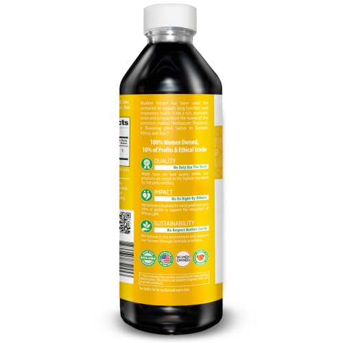 Herbal Goodness Mullein Drops label highlighting organic ingredients.
