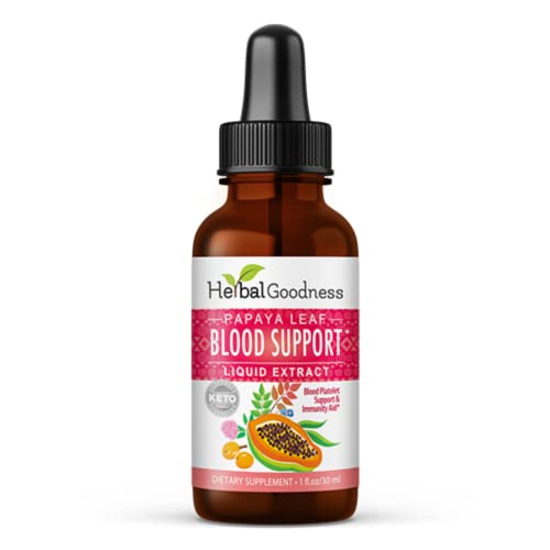 Papaya leaf blood support liquid drops ready for easy daily dosing