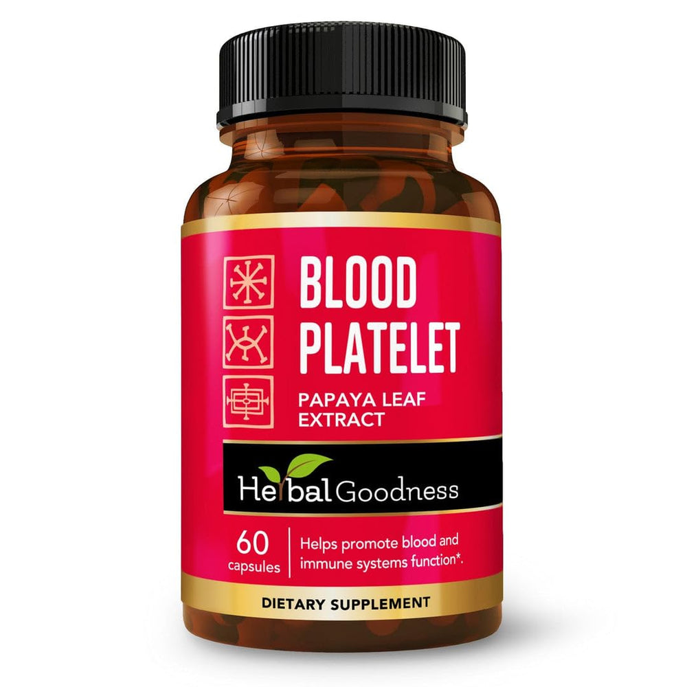 Herbal Goodness papaya leaf extract capsules bottle for daily vitality.