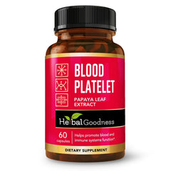 Herbal Goodness papaya leaf extract capsules bottle for daily vitality.
