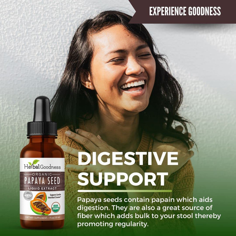 Herbal Goodness Papaya Seed Powder packaging highlighting nutrient dense powder
