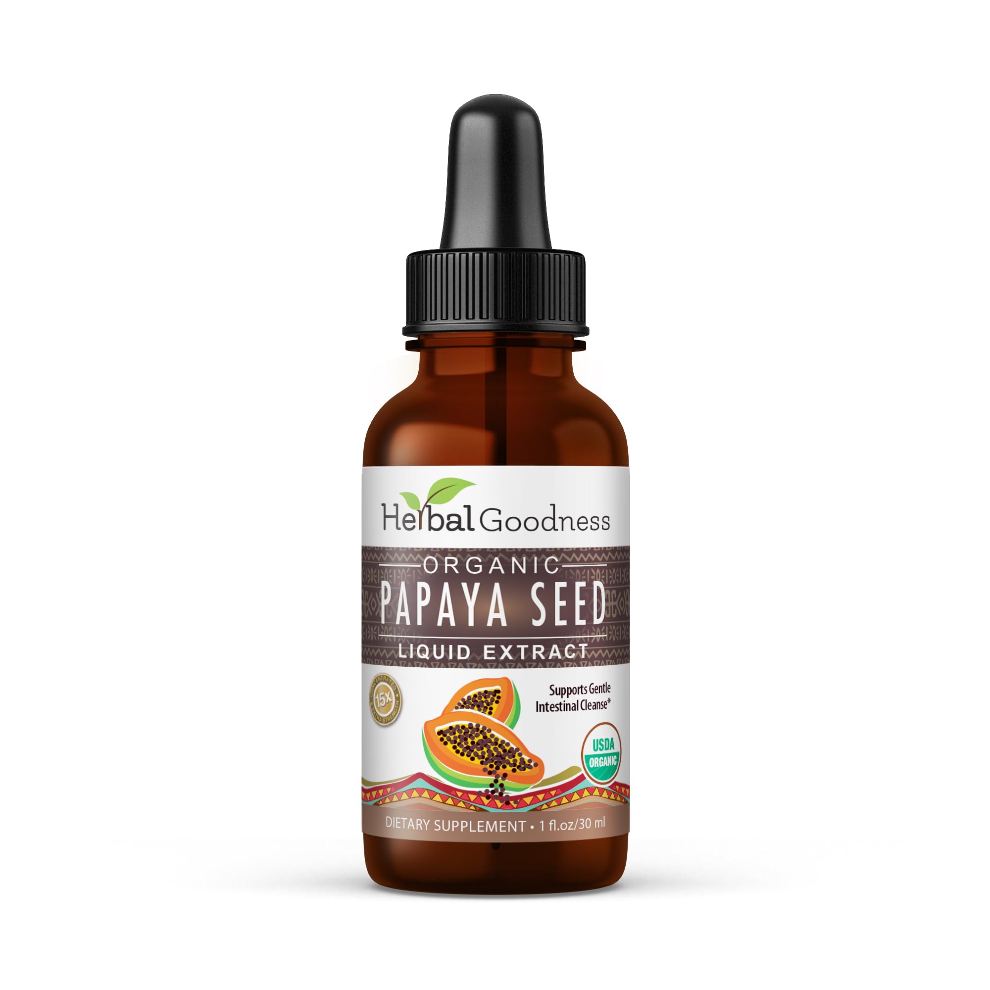 Herbal Goodness Papaya Seeds Digestive Enzymes bottle for daily digestion support