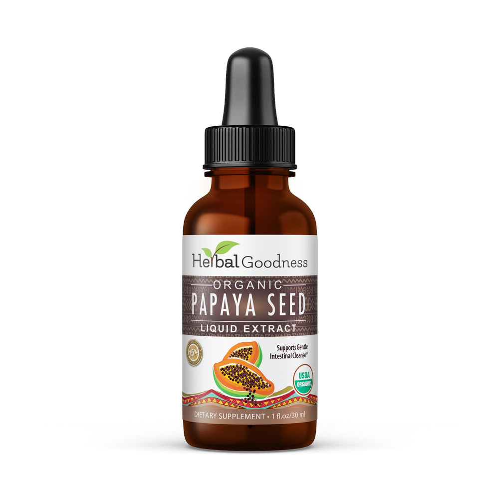 Herbal Goodness Papaya Seeds Digestive Enzymes bottle for daily digestion support