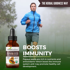 Herbal Goodness Papaya Seeds nutrition label with antioxidants and minerals
