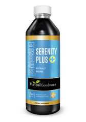 Herbal Goodness Serenity Liquid Extract bottle for a calm bedtime routine