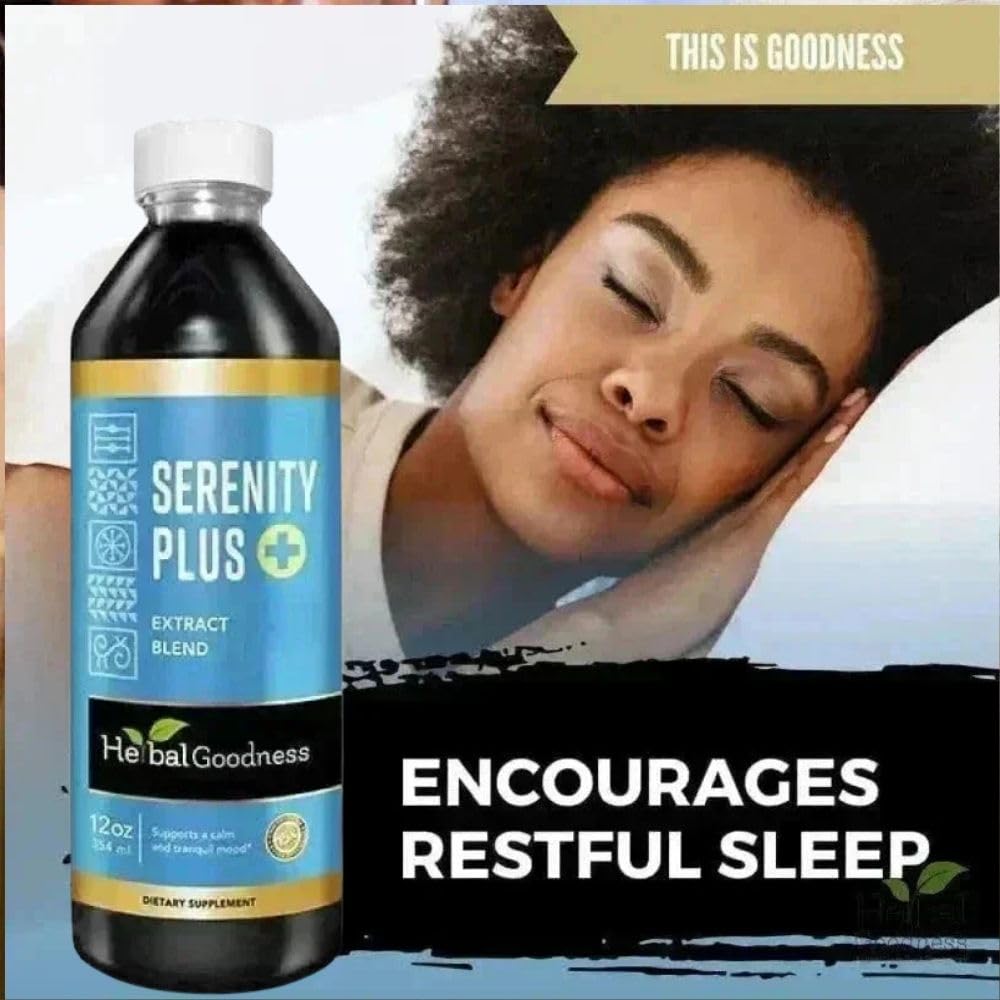 Herbal Goodness Serenity Liquid Extract glass dispensing close-up
