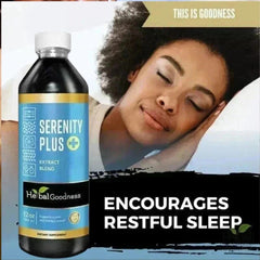 Herbal Goodness Serenity Liquid Extract glass dispensing close-up