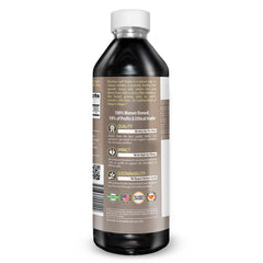 Macro of bamboo silica texture beside Herbal Goodness bottle