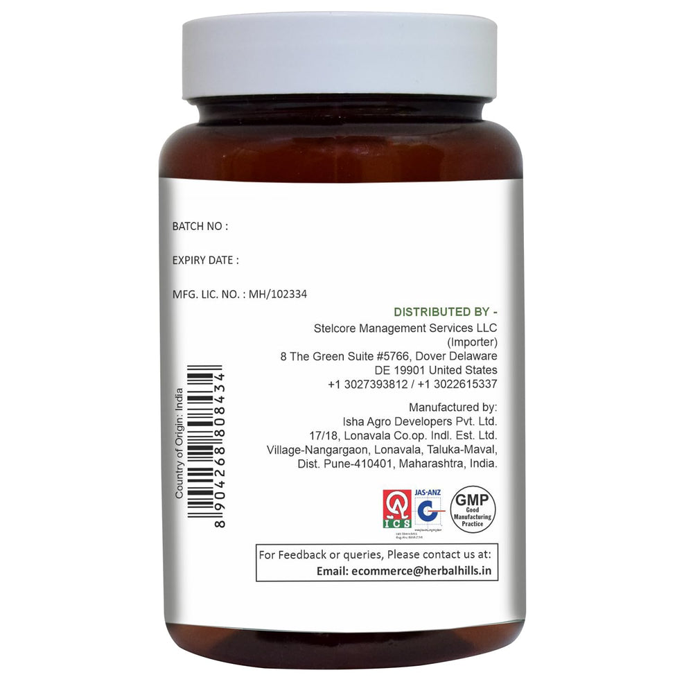 Herbal Hills Aloe Vera Capsules close-up showing smooth capsule texture