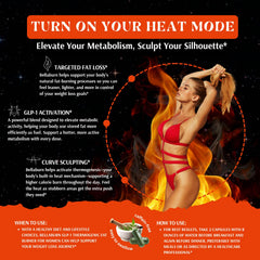 Herbal Hot Bellaburn capsules closeup, clean formula for appetite control.