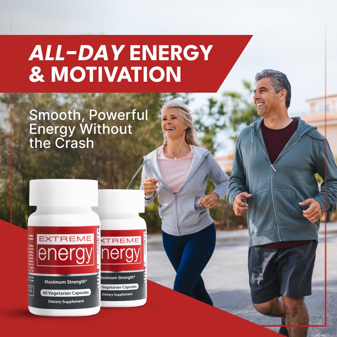 Herbal Nitro energy capsules closeup showing a steady, crash-free boost.