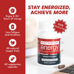 Herbal Nitro packaging front highlights natural energy formula for men and women.