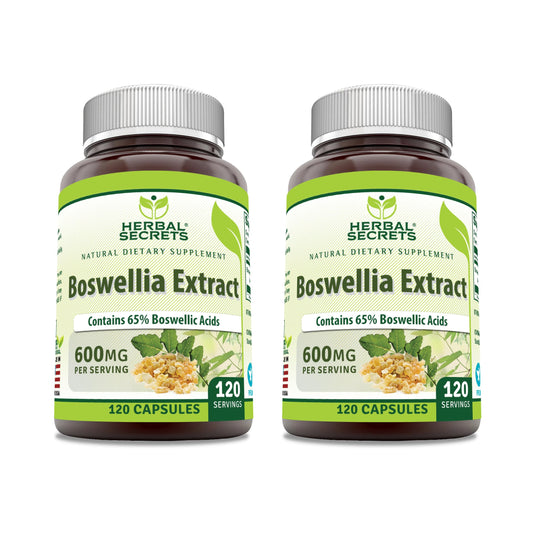 Herbal Secrets Boswellia Serrata extract capsules bottle for non-GMO gluten-free daily use