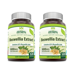 Herbal Secrets Boswellia Serrata extract capsules bottle for non-GMO gluten-free daily use