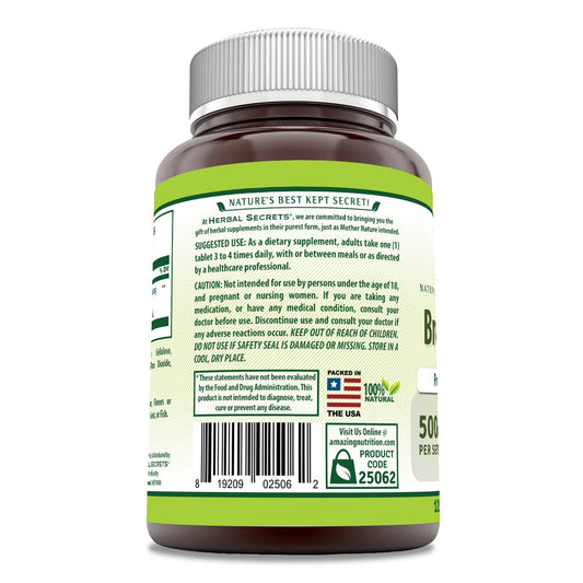 Herbal Secrets Bromelain 3-pack highlights USA-made quality.