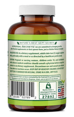 Herbal Secrets Holy Basil 1000mg Made in USA seal image emphasizing purity