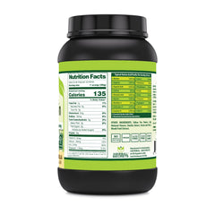Herbal Secrets Vegan Protein Vanilla pour demonstrates convenient scooping.