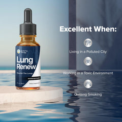 Herbal Tea Therapy Lung Renew peppermint leaves highlight cooling sensation.