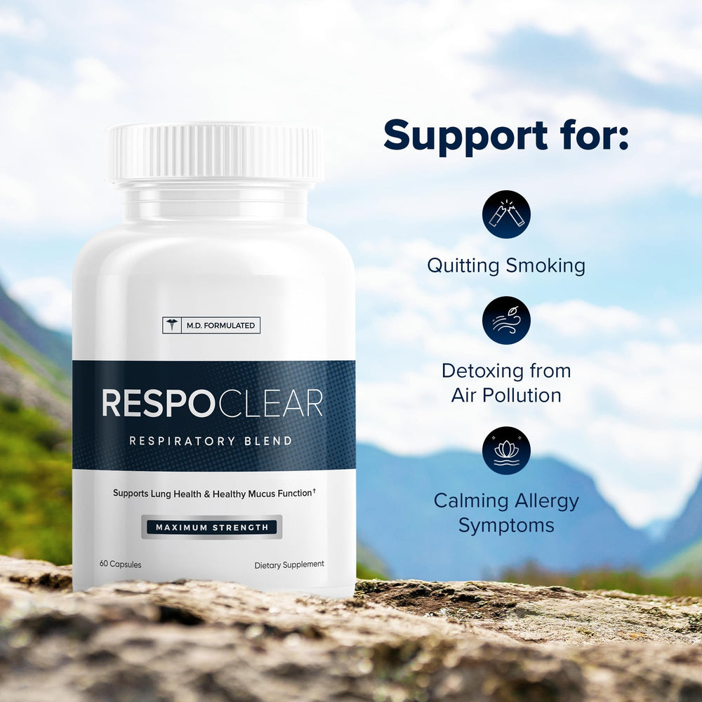 RespoClear capsules in hand show portable daily use for on-the-go wellness.