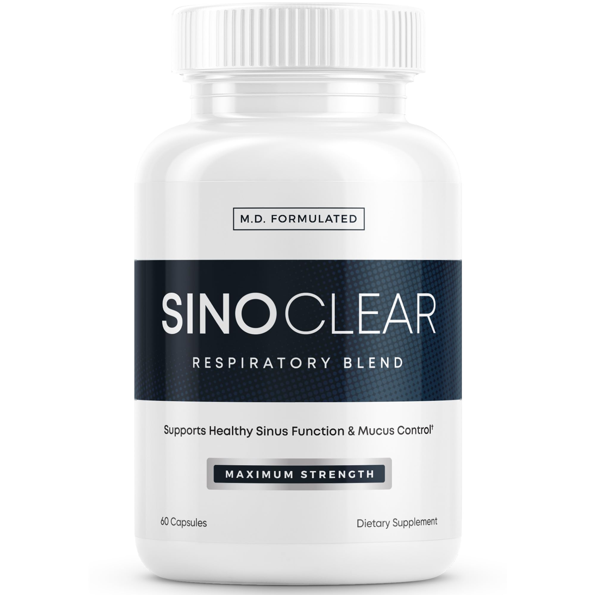 Herbal Tea Therapy SinoClear bottle front for natural respiratory support.