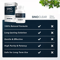 SinoClear packaging box on table for easy online purchase.