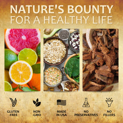 Herbalicious digestive scene signals potential support for comfortable digestion.