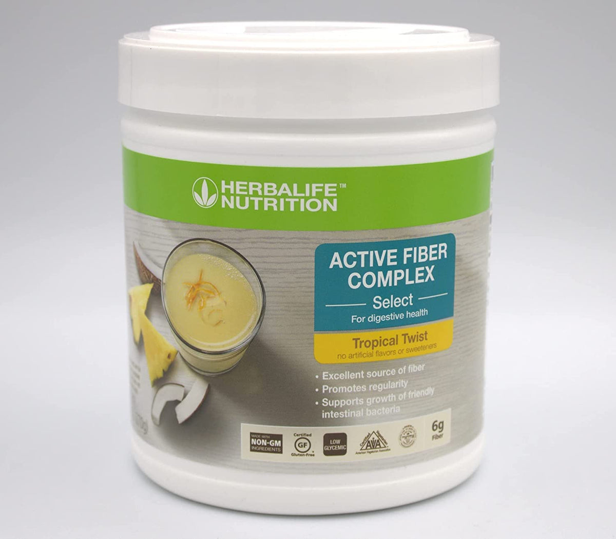 Herbalife Active Fiber Complex Tropical Twist bottle for daily digestive support.