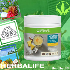 Herbalife Active Fiber Complex Tropical Twist dissolved in water for a refreshing fiber boost.