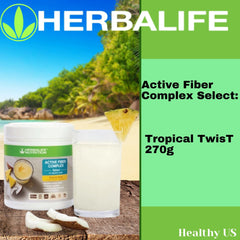 Herbalife Active Fiber Complex Tropical Twist tropical flavor profile enhances shakes.