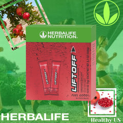 Herbalife Liftoff Pomegranate-Berry Burst tablet close-up