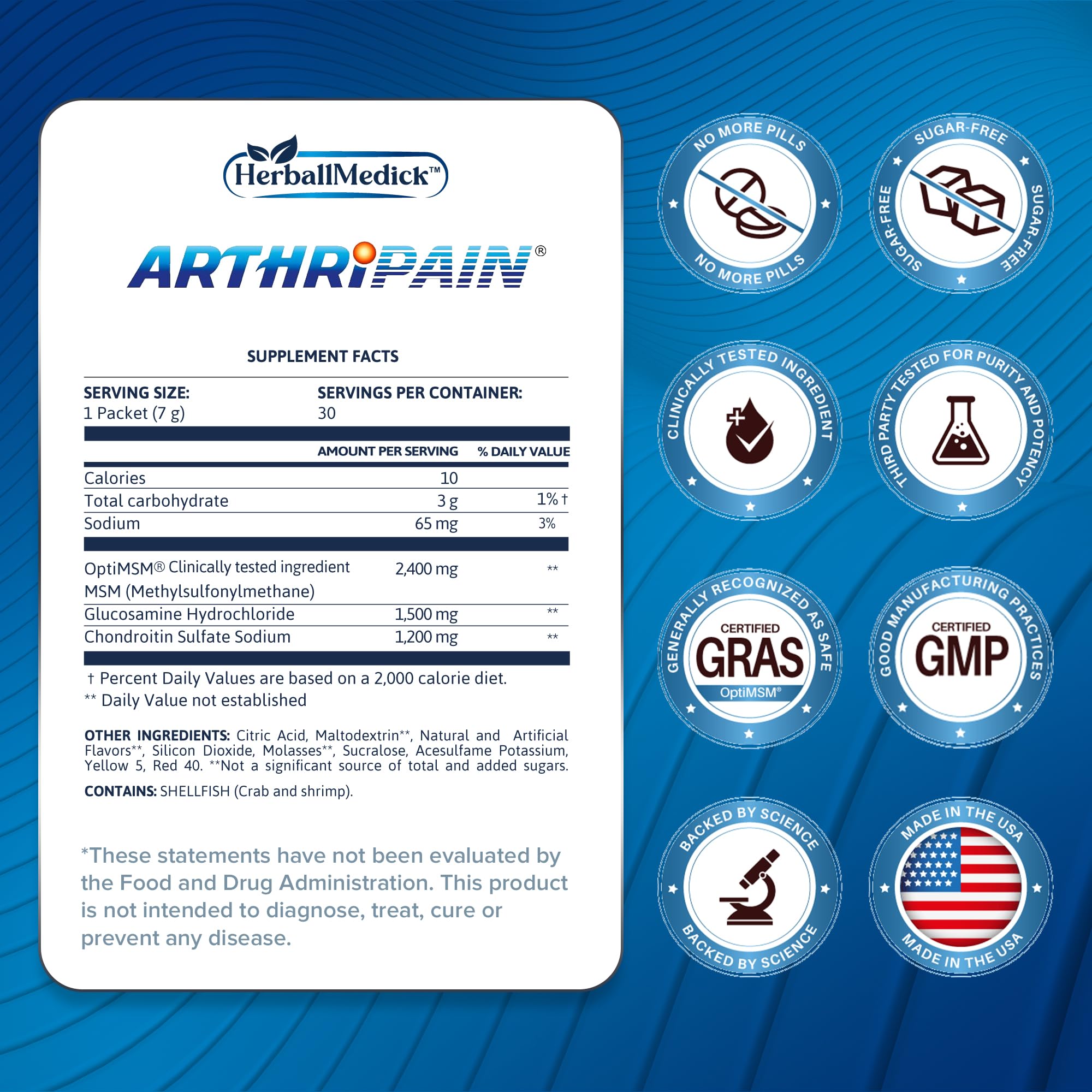 HerballMedick Arthripain sachets-pack for convenient liquid joint support