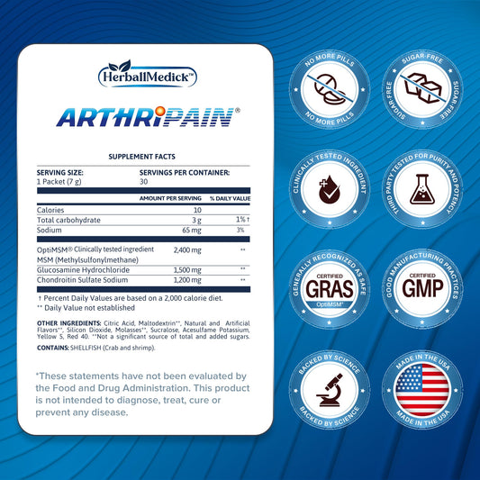 HerballMedick Arthripain sachets-pack for convenient liquid joint support