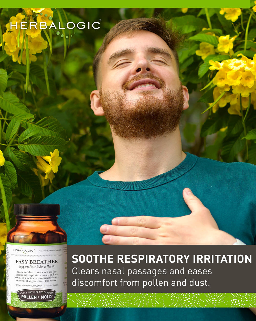 Herbalogic Easy Breather uses mint and astragalus for gentle herbal support