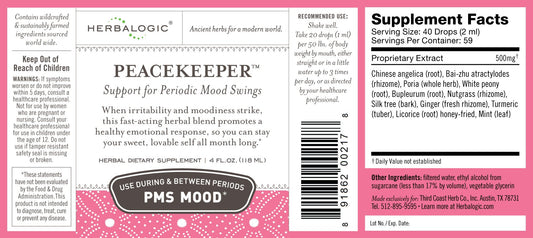 Herbalogic Peacekeeper dropper dispense emphasizes easy, controlled daily mood support