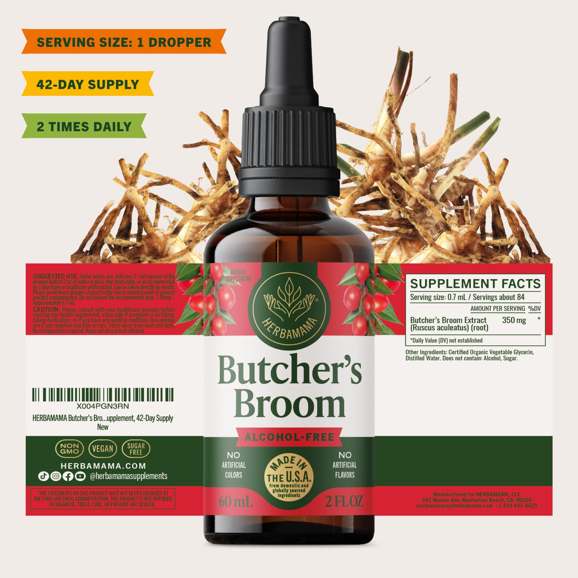 Herbamama 42-day supply packaging emphasizing extended use