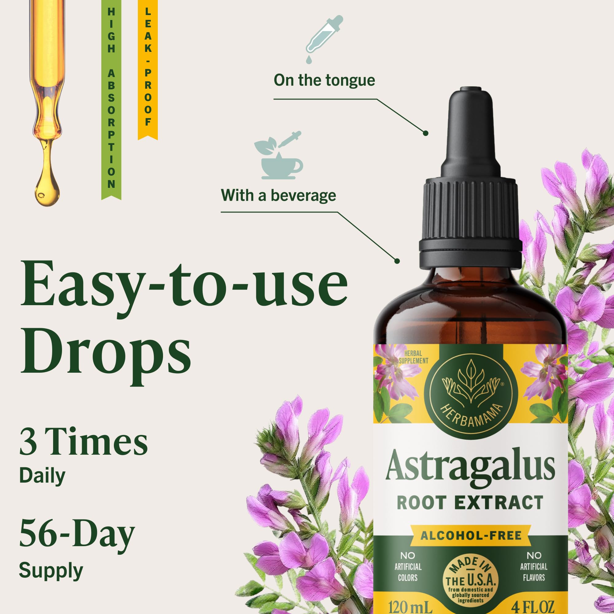 HERBAMAMA alcohol-free vegan tincture supports sugar-free lifestyles.