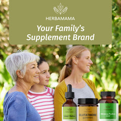 HERBAMAMA amino acid glutathione blend in easy-to-take gummies.