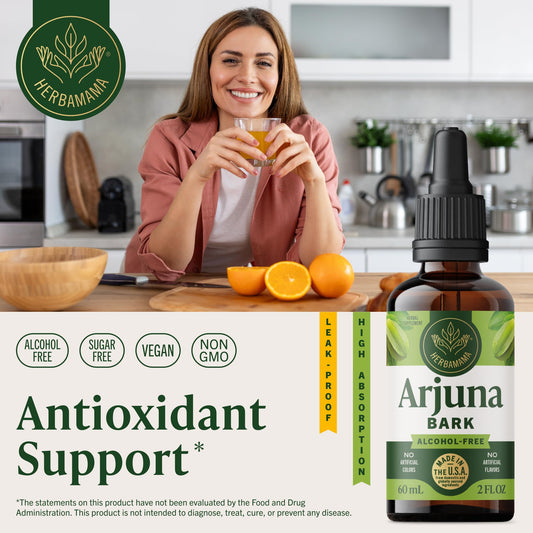 HERBAMAMA Arjuna drops with dropper enabling rapid absorption.
