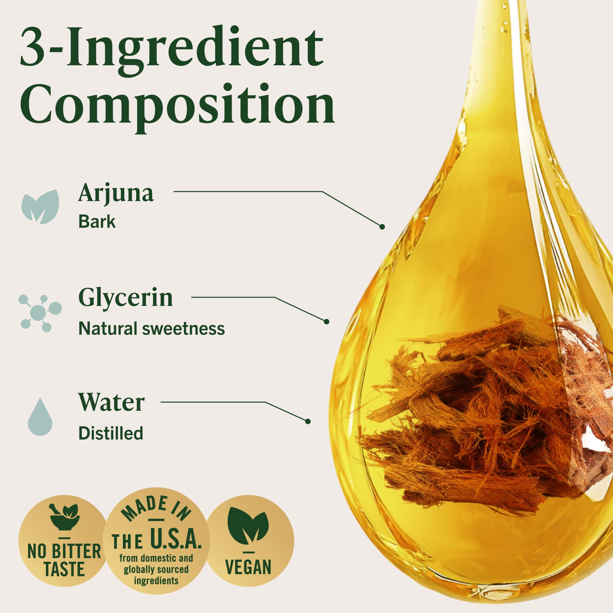 HERBAMAMA Arjuna three-ingredient formula with natural glycerin.