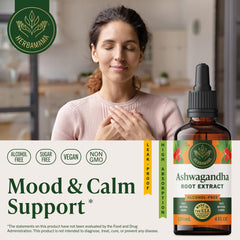 HERBAMAMA Ashwagandha Drops dropper for easy, consistent daily calm.