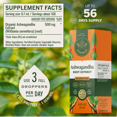HERBAMAMA Ashwagandha Drops in a glass ready to be mixed for a calming ritual.
