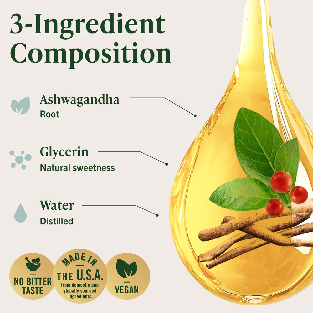 HERBAMAMA Ashwagandha Drops on tongue for quick absorption and ease.
