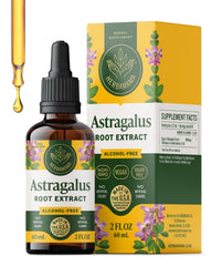 HERBAMAMA Astragalus Drops bottle shown for daily vegan immune support.