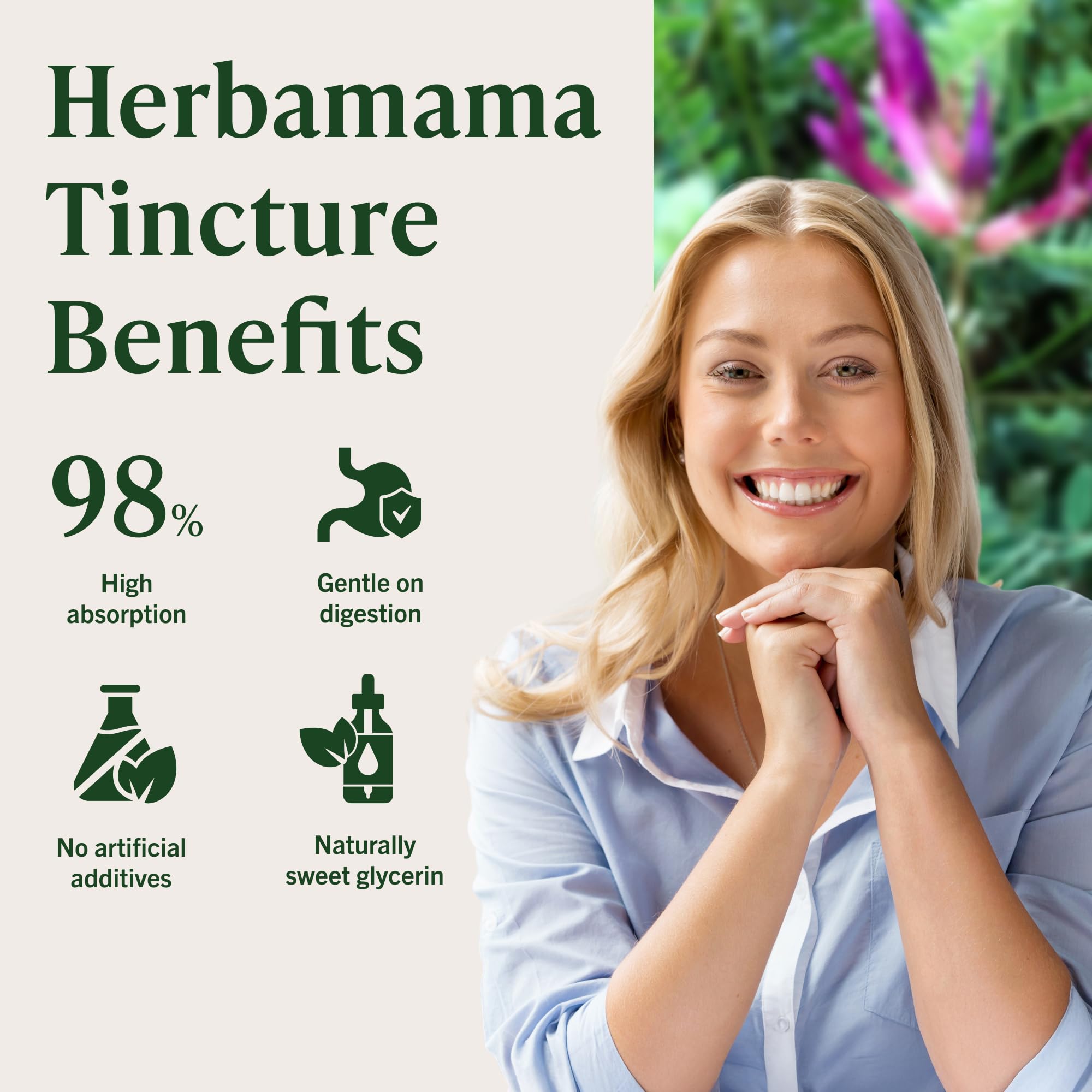 HERBAMAMA Astragalus Drops glass with prepared drink ready to enjoy.